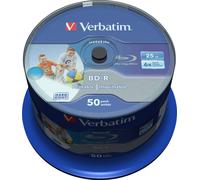 Verbatim 43812 25GB 6x BD-R SL Datalife Inkjet Printable - 50 Pack Spi (Blu-ray)