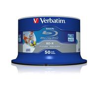 Verbatim 43812 25GB 6x BD-R SL Datalife jet d'encre imprimable - 50 Pack Spindle