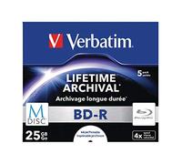 Verbatim Disque BD-R 43823 25GB 4x M-Disc - Pack de 5 boîtier Jewel