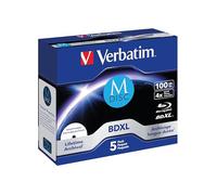 VERBATIM 43834 Blu-Ray XL100 Go 4X M-Disc - Pack de 5 disques avec boîtier