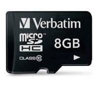 Verbatim 44012 8 Go microSDHC Class 10 Carte mémoire