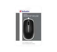 Verbatim 49019 Souris Optique USB Type-A 1000 DPI Ambidextre Noir/Gris, 2 Boutons, Molette, Câble 1.5m, Compatible Windows, 114.9x60.8x39.4mm