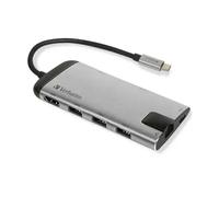 Verbatim 49142 station d'accueil USB 3.2 Gen 1 (3.1 Gen 1) Type-C Noir, Argent