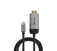Verbatim 49144 câble vidéo et adaptateur 1,5 m USB Type-C HDMI Noir, Argent