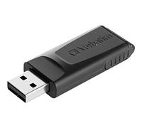 Verbatim Clé USB Slider 128 Go – USB 2.0 – Noir