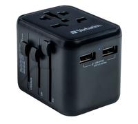 VERBATIM 49543 Adaptateur de charge Universal Travel - UTA-01, connecteurs pour USB type A & prise électrique, noir