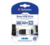 Verbatim 49822 32 Go NANO USB Drive Avec Adaptateur Micro