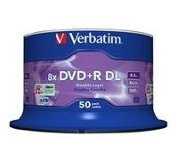Verbatim - 50 x DVD+R DL - 8.5 Go (240 minutes) 8x - argent mat - spindle G