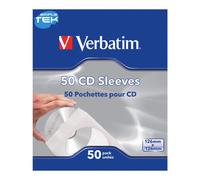 Verbatim 50 X Pochettes Pour Cd Dvd Blu-ray Disques En Papier Blanc Avec Fenêtre