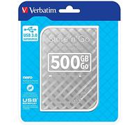 Verbatim 53196 500 Go USB 3.0 Portable Hard Drive - Argent