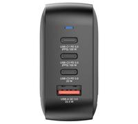 Verbatim - Adaptateur secteur - GaN - 100 watt - 5 A - PD 3.0, PD/PPS, QC 4.0 - 4 connecteurs de sortie (3 x USB-C, USB)