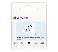 VERBATIM Adaptateur universel de prise de voyage WTEU-01, 100...250 V~, blanc