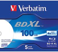 Verbatim BD-R Single Layer 4X Burn Speed, Printable Surface Scratchguard Plus, Lot de 5, 43789