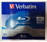 Verbatim Bleu Blu-Ray Bd-R 25GB 4x Graveur 6x Vitesse Pack 5 Pièces