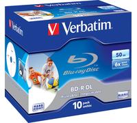 VERBATIM Blu-Ray BD-R DL 50GB 6x Wide imprimable 10er Case
