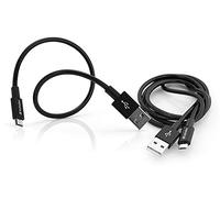 VERBATIM câble Lightning vers USB - noir - lot de 2 - câble de chargement solide pour iPhone - protection anti-courbure - 100 & 30 cm - câble Lightning - chargeur téléphone portable