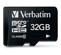 Verbatim - Carte mémoire flash - 32 Go - Class 10 - micro SDHC Noir G
