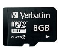 Verbatim - Carte mémoire flash - 8 Go - Class 10 - micro SDHC