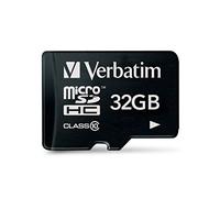 Verbatim U3 Carte mémoire microSDHC 32 Go - noire pour l'enregistrement full HD - pour appareils photo