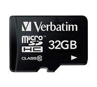 Verbatim Carte mémoire microSDHC Premium 32 Go Noire - Carte SD pour Capture vidéo en Full HD - résiste à l'eau & aux Chocs - Carte mémoire SD pour Appareil Photo Smartphone Tablette