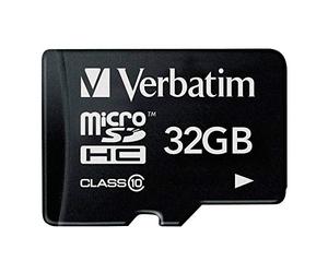 Verbatim Carte mémoire microSDHC Premium 32 Go Noire - Carte SD pour Capture vidéo en Full HD - résiste à l'eau & aux Chocs - Carte mémoire SD pour Appareil Photo Smartphone Tablette