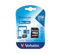 Verbatim Carte microSDXC Premium U1 256 Go UHS-I Classe 10 - Neuf