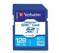 Verbatim Carte mémoire SDXC 128 Go PremiumPlus 533X UHS-I Classe 10 98729
