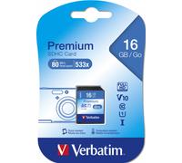 Verbatim SDHC carte 16GB Class 10 Cartes SD