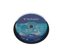 Verbatim CD-R Extra Protection 700 Mo 52x - Pack de 10 unités - Surface de protection blanche - Référence 43437 - Conditionnement Fuseau