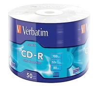 Verbatim CD-R Extra Protection, 700 Mo de Stockage de données CD Vierges, idéal pour l'enregistrement de Photos et de vidéos, Compatible avec Tout Lecteur de CD conventionnel, Lot de 50