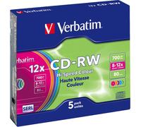 Verbatim CD-RW Colour 12x, boîtier mince