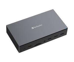 Verbatim "CDS-17 Avec fil USB 3.2 Gen 1 (3.1 Gen 1) Type-C Noir, Gris, Station d''accueil"