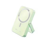 Charge 'n' Go - Banque d'alimentation sans fil - magnétique, avec support - Li-pol - 10000 mAh - 20 Watt - 3 A - PD (24 pin USB-C) - vert
