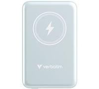 Verbatim Charge 'n' Go - Banque d'alimentation sans fil - support magnétique - Li-pol - 10000 mAh - 20 Watt - 2.4 A - Apple Fast Charge, PD 3.0, QC 3.0, Apple 2.4A, USB BC 1.2 (24 pin USB-C) - bleu Bl