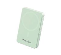 Verbatim Charge 'n' Go Essentials Chargeur MagSafe 10 000 mAh 15 W magnétique PD 20 W avec indicateur LED pour iPhone 16/15/14/13/12 Pro/Pro Max, avec câble USB-C vers USB-C, Vert