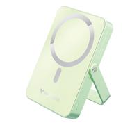 Charge 'n' Go - Banque d'alimentation sans fil - magnétique, avec support - Li-pol - 10000 mAh - 20 Watt - 3 A - PD (24 pin USB-C) - vert