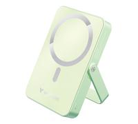 Charge 'n' Go - Banque d'alimentation sans fil - magnétique, avec support - Li-pol - 10000 mAh - 20 Watt - 3 A - PD (24 pin USB-C) - vert