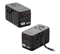 Charge 'n' Travel - Adaptateur secteur - GaN III, universel - 85 Watt - 10 A - Power Delivery 3.0 + PPS, QC 4.0, Power Delivery 3.1, QC 4.0+ - 4