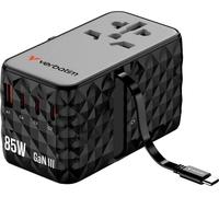 Verbatim Charge 'n' Travel GaN III Adaptateur de voyage 85 W 1x USB-A, 3x USB-C® Power Delivery, USB PD 3.1, QC 3.0, QC 4+, PPS
