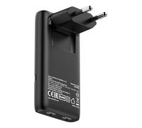 Verbatim Chargeur Fold’n’Go GaN 65W, Chargeur Pliable USB-C, Adaptateur Secteur avec 2 Ports USB-C Power Delivery 3.0, Chargeur Rapide multiports, pour Ordinateur Portable, Tablette, Smartphone, Noir