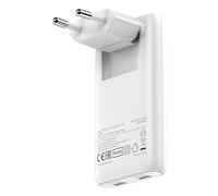 Verbatim Chargeur Fold’n’Go GaN 65W, chargeur pliable USB-C, adaptateur secteur avec 2 ports USB-C Power Delivery 3.0, chargeur rapide multiports, pour ordinateur portable, tablette, smartphone, blanc