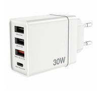 VERBATIM 49701 - Chargeur USB CHR-30EU2, 30 W, 5 - 12 V, GAN, blanc