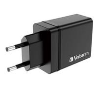 VERBATIM 49700 - Chargeur USB CHR-30EU1, 30 W, 5 - 12 V, GAN, noir