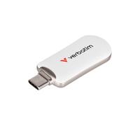 Verbatim Clé USB 30228 64 Go USB Type-C 3.2 Gen 1 (3.1) Lecture 100 Mo/s Écriture 25 Mo/s Blanc