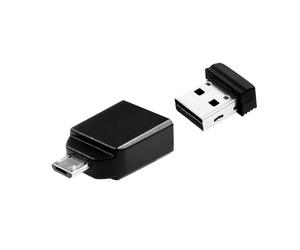 Verbatim Clé NANO USB 16 Go avec adaptateur Micro USB