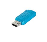 Verbatim Clé USB Pinstripe 32Go I USB 2.0 I Memory Stick USB I pour Laptop Ordinateur Portable ultrabook TV autoradio I Stick USB 2.0 I Clé USB avec mécanisme Poussoir I Bleu caraïbes