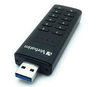 VERBATIM Clé USB sécurisée par Clavier I USB-3.2 Gen 1 I 128 Go I avec Protection par Code d'accès et cryptage I IN ble d'extension USB-A I USB-3 pour Ordinateur Portable & co I Noir