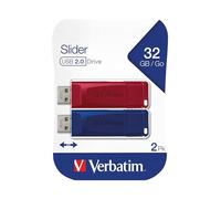 Verbatim Slider Clé USB 32 GB rouge, bleu 49327 USB 2.0