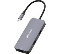 Hub multiport USB-C® (USB 3.2 Gen 1) Verbatim CMH-05 5 ports avec port réseau intégré, avec port