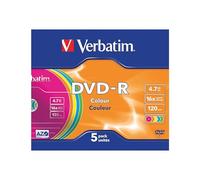 Verbatim Colours DVD-R x 5 4.7 Go